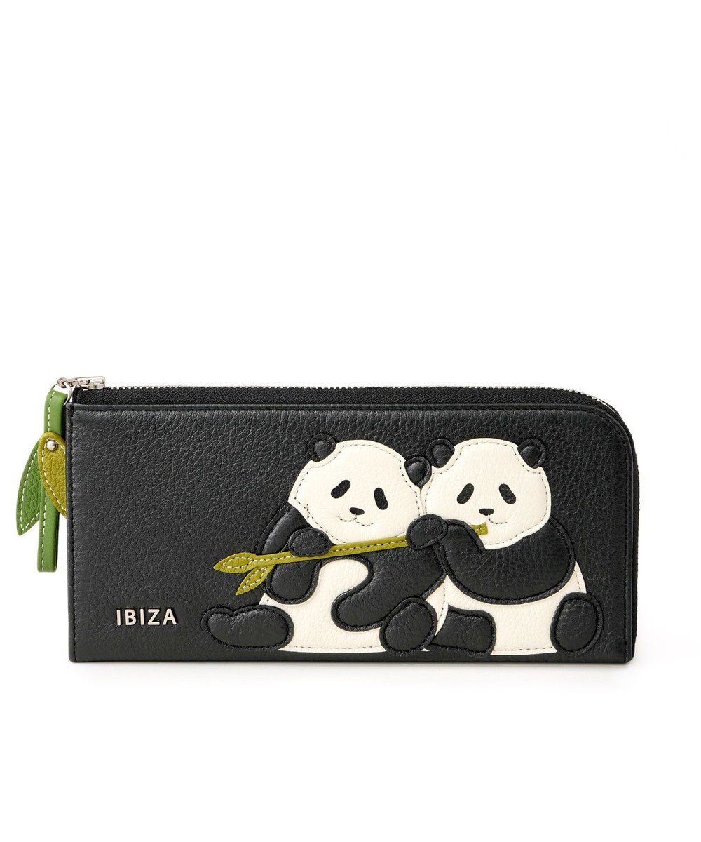 IBIZA アニマーダ　牛革　L字ファスナー長財布（パンダ） 