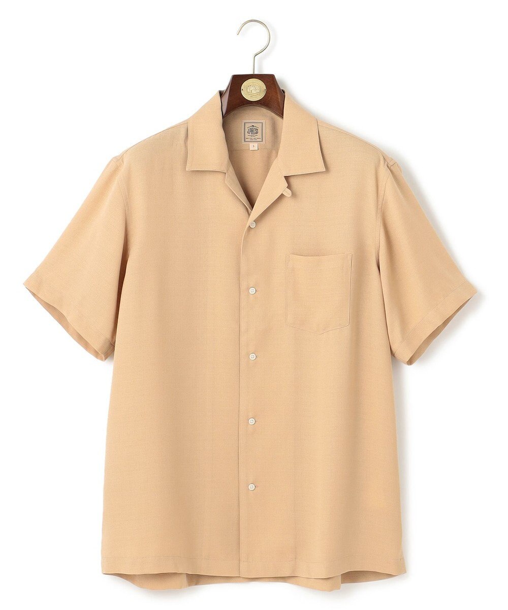 J.PRESS MEN 【WEB・一部店舗限定】リネンライク オープンカラーシャツ 