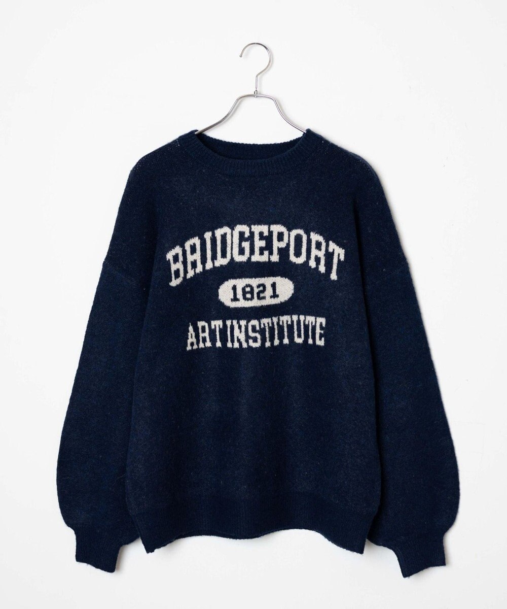 WEGO フラッフィーロゴジャガードニットプルオーバー 