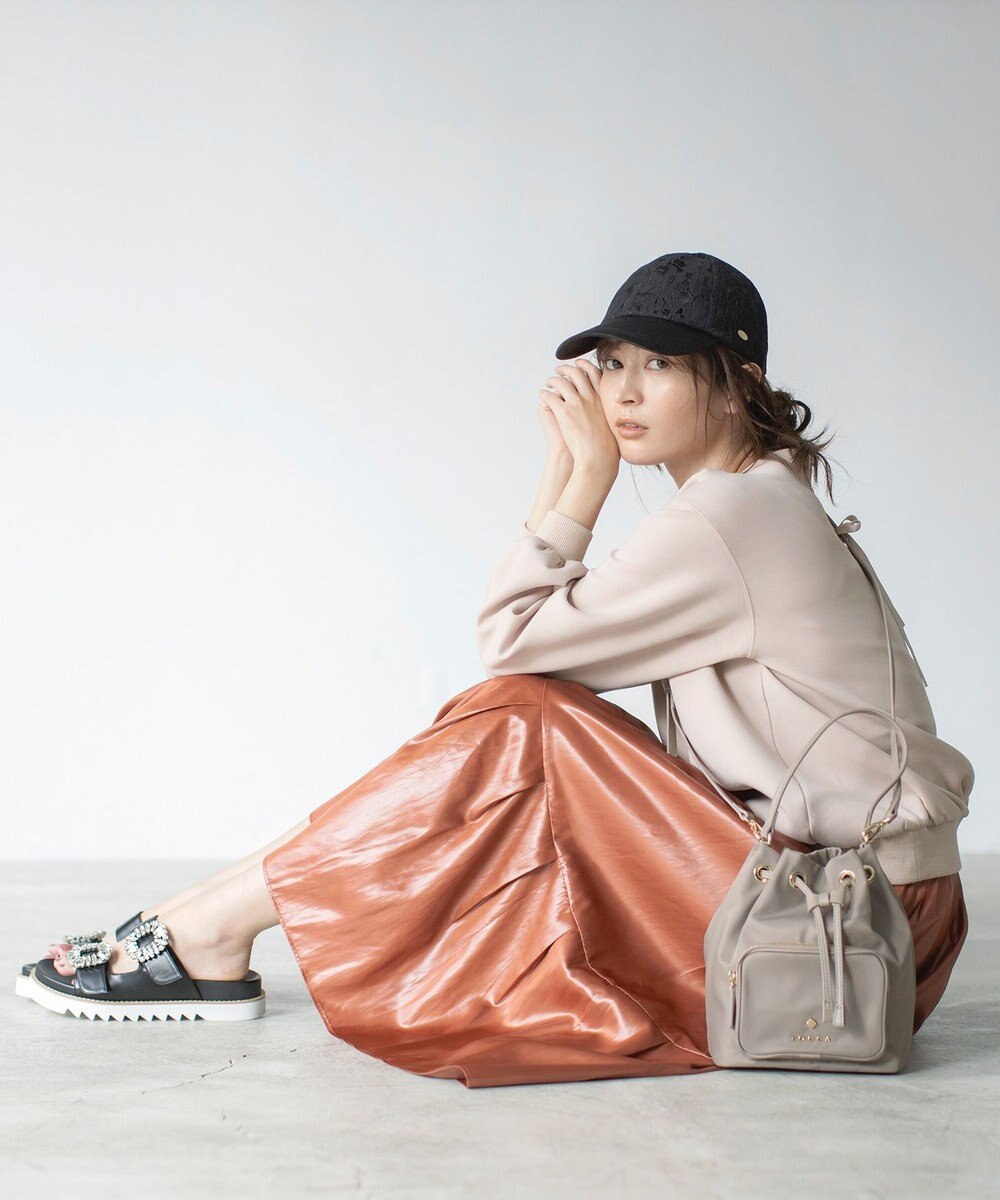 TOCCA 【つば部分UV90%以上カット・吸水速乾・抗菌防臭・洗える・サイズ調整可】LACE CAP リボンが外せる 2WAYレース素材キャップ 