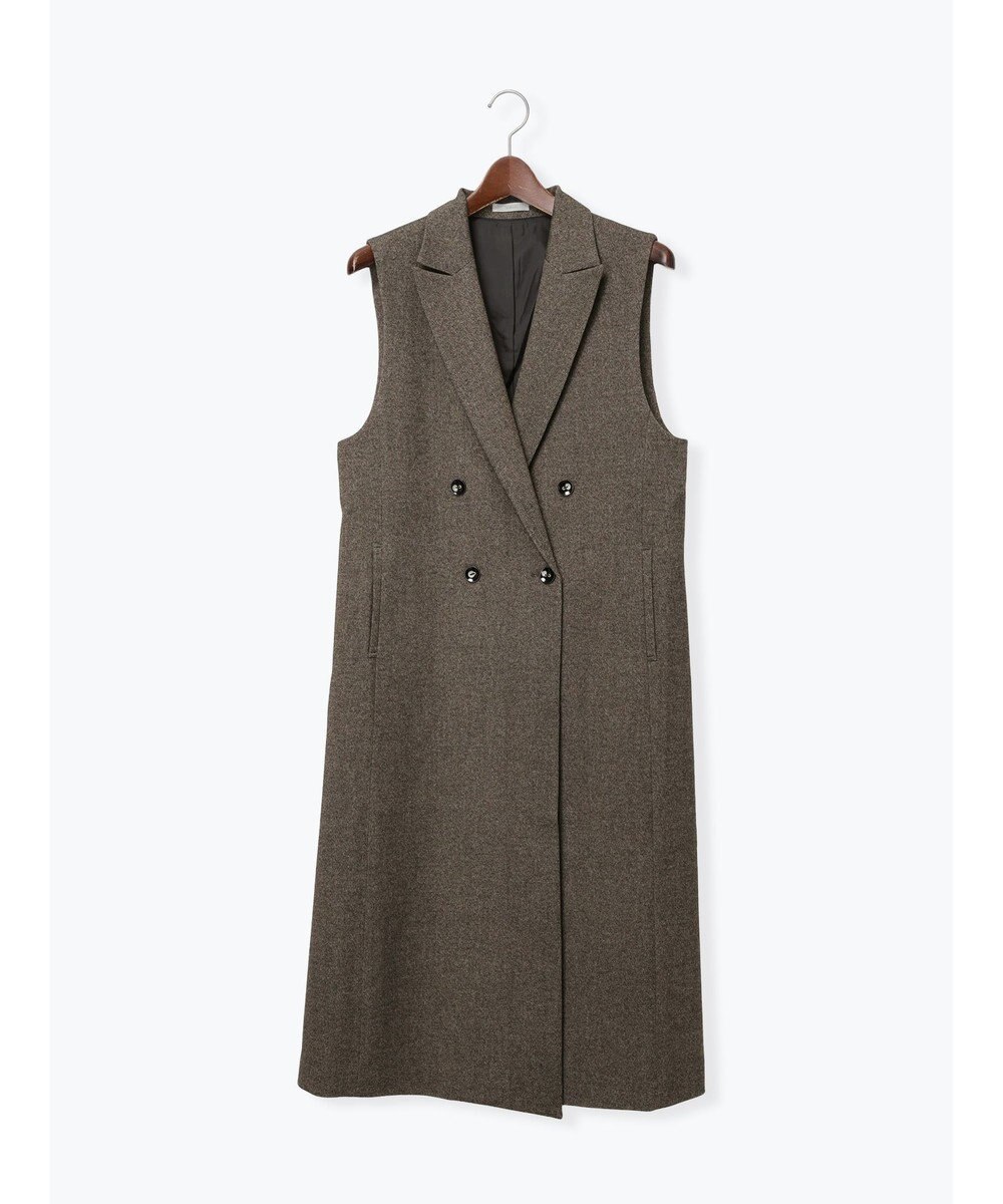 Te chichi 【泉 里香さん着用・Oggi.jp10/23掲載】ツイードロングジレ（セットアップ可） 