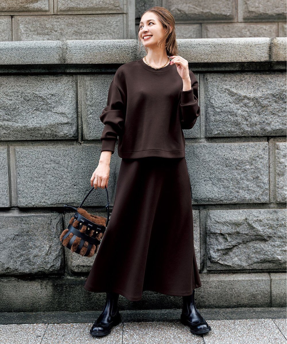 UNFILO L 【2WAY】BEAUTY FORM JERSEY ハーフZIP プルオーバー 