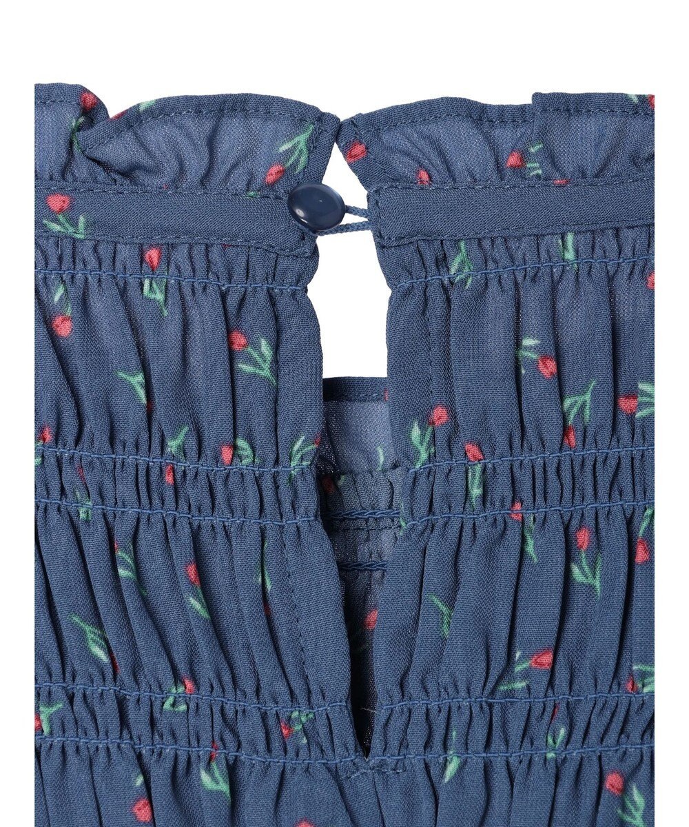 earth music&ecology 花柄パフスリシャーリングブラウス 