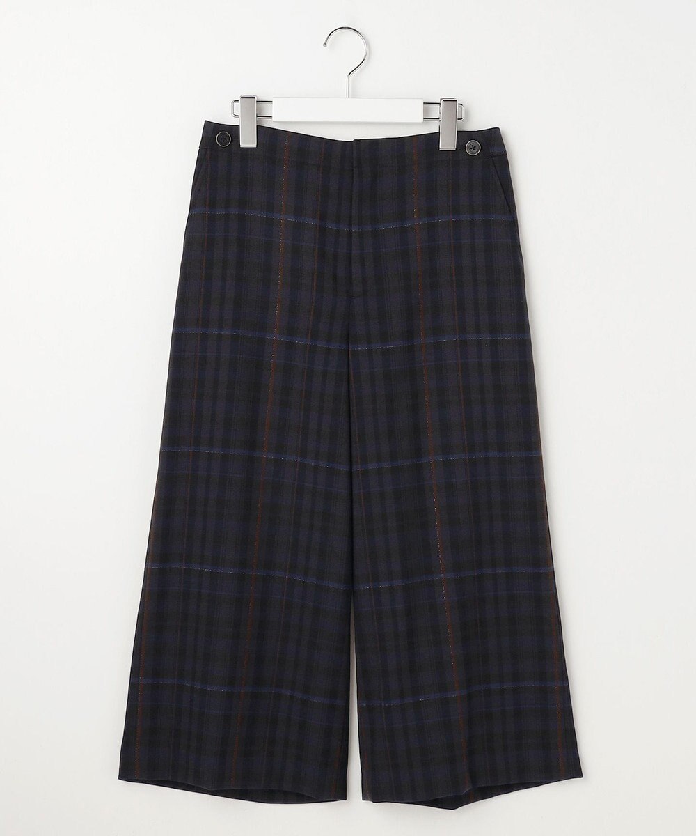 J.PRESS LADIES S milledタータンラメチェック クロップド パンツ 