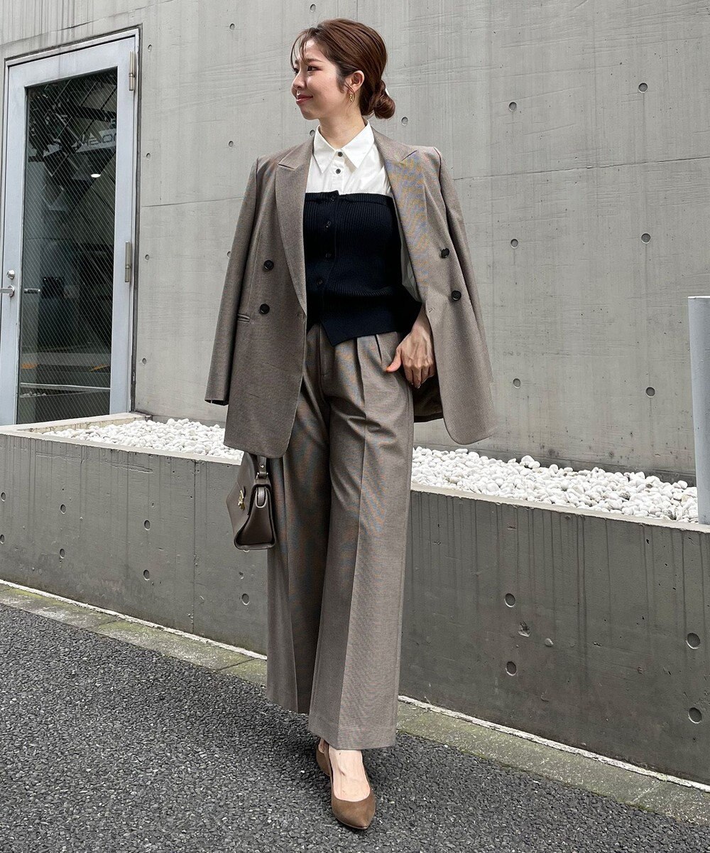 UNFILO L ボリュームスリーブ クロップドシャツ 