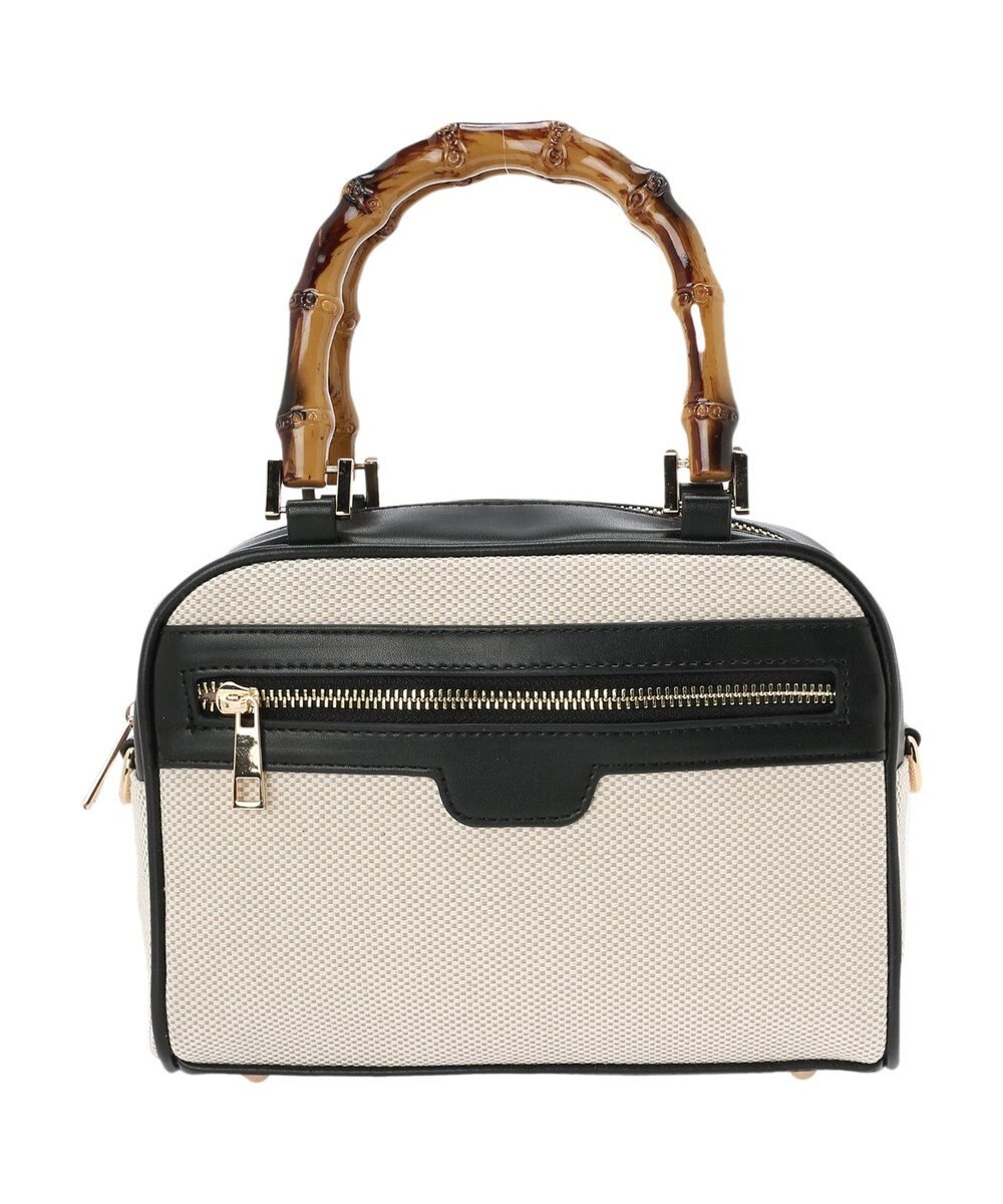 earth music&ecology バンブーテイストハンドルバッグ 