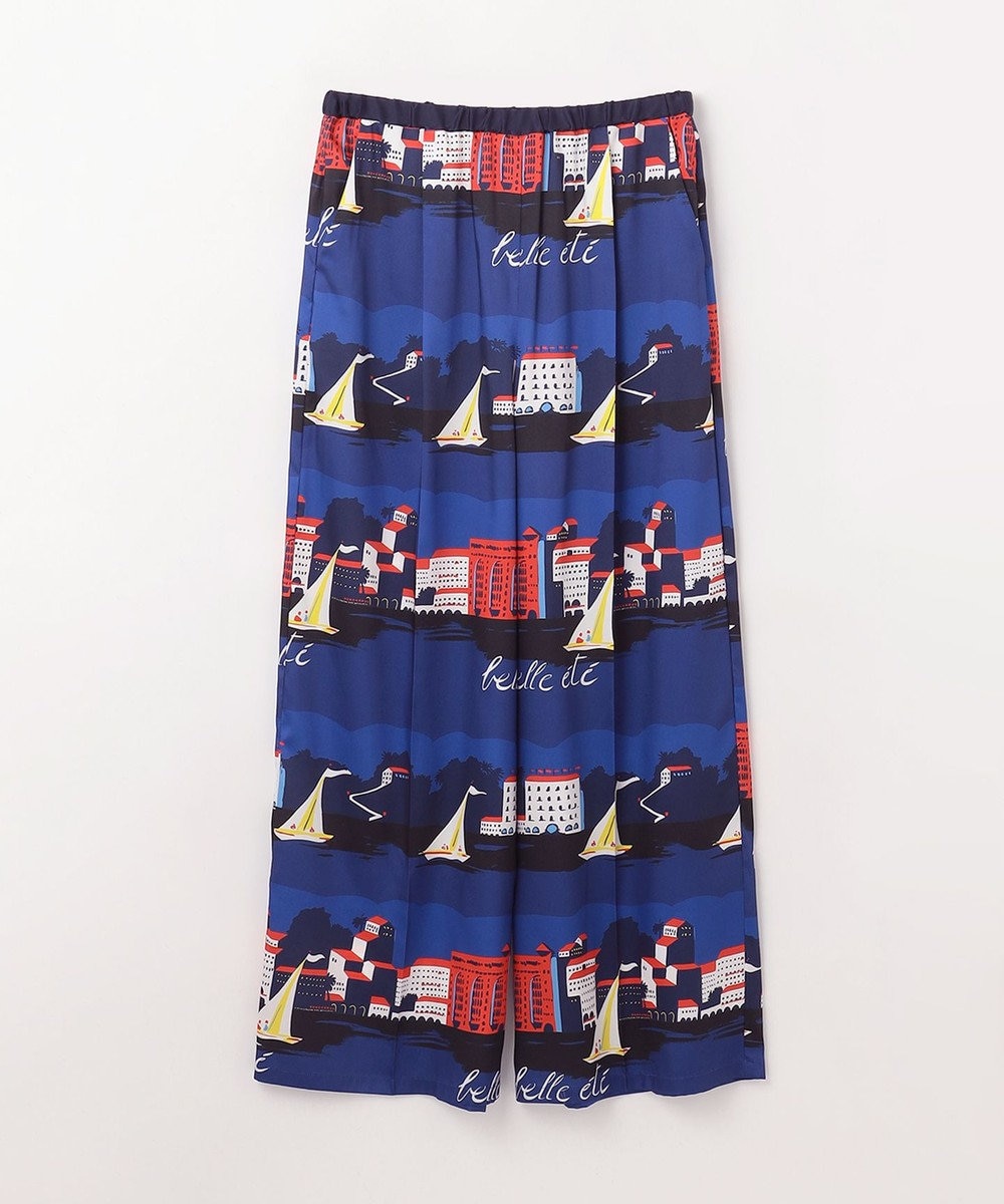 GRACE CONTINENTAL マリンプリントイージーパンツ 