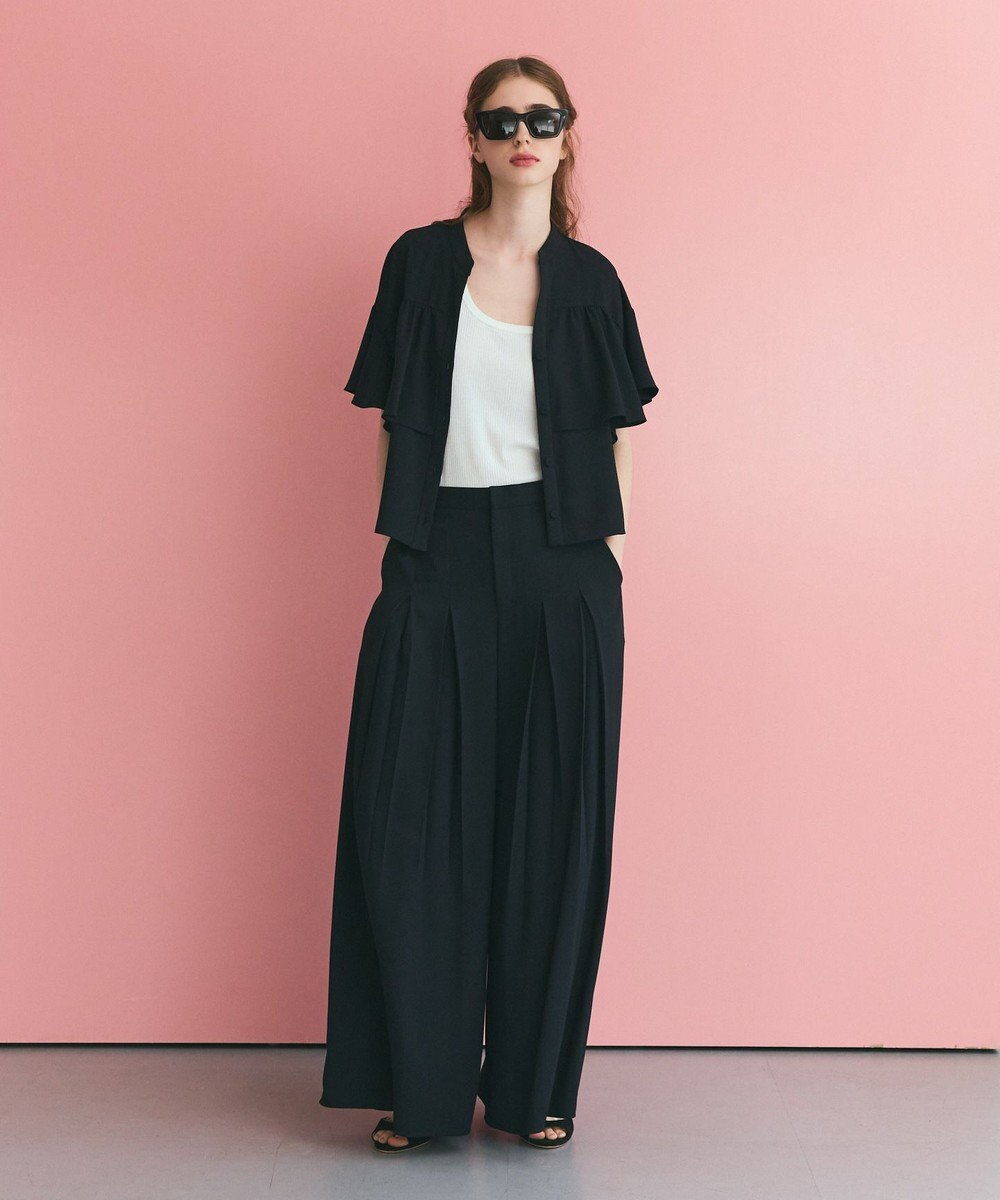 GRACE CONTINENTAL ラッフルレイヤードブラウス 