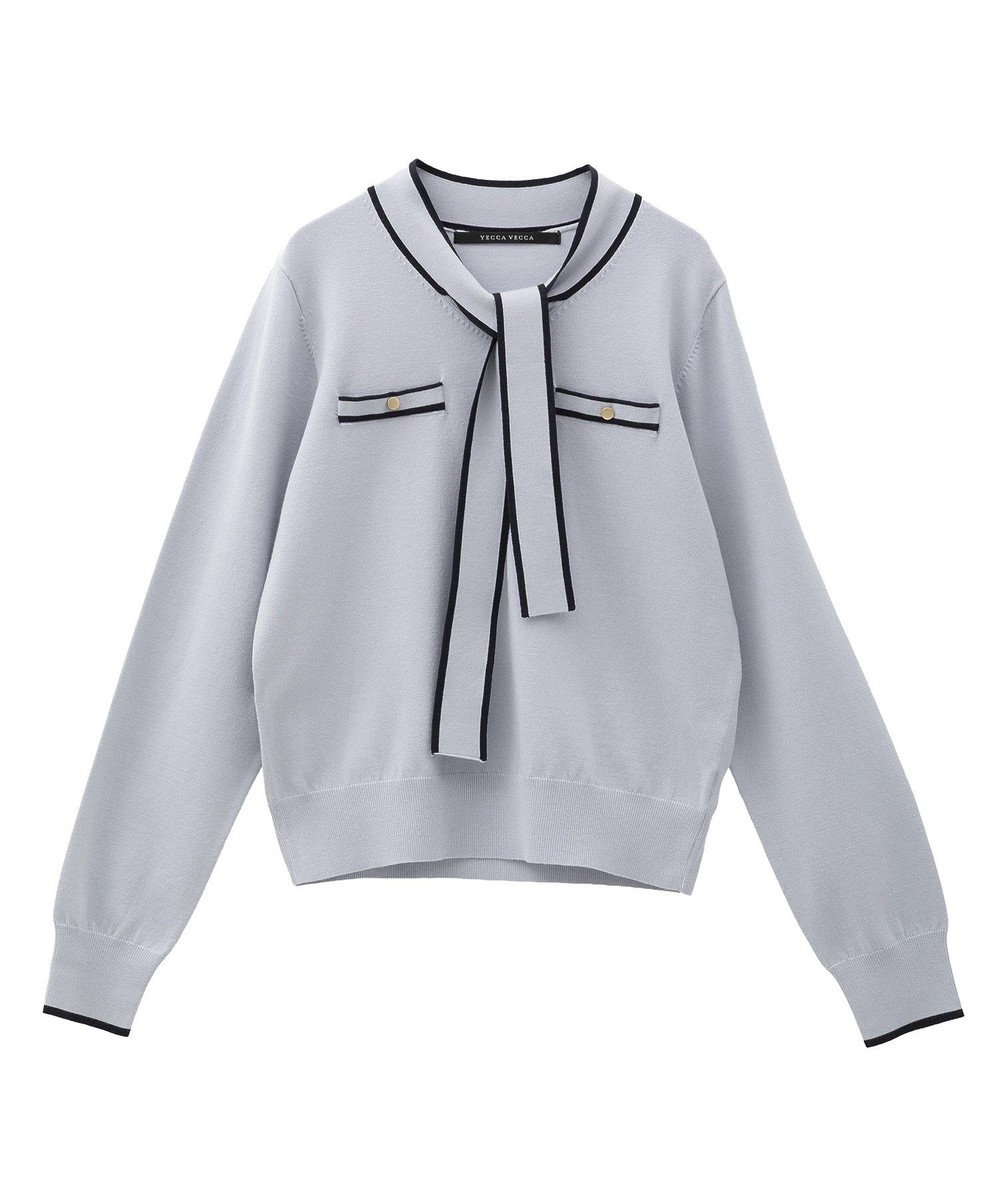 YECCA VECCA 配色ボウタイニット 