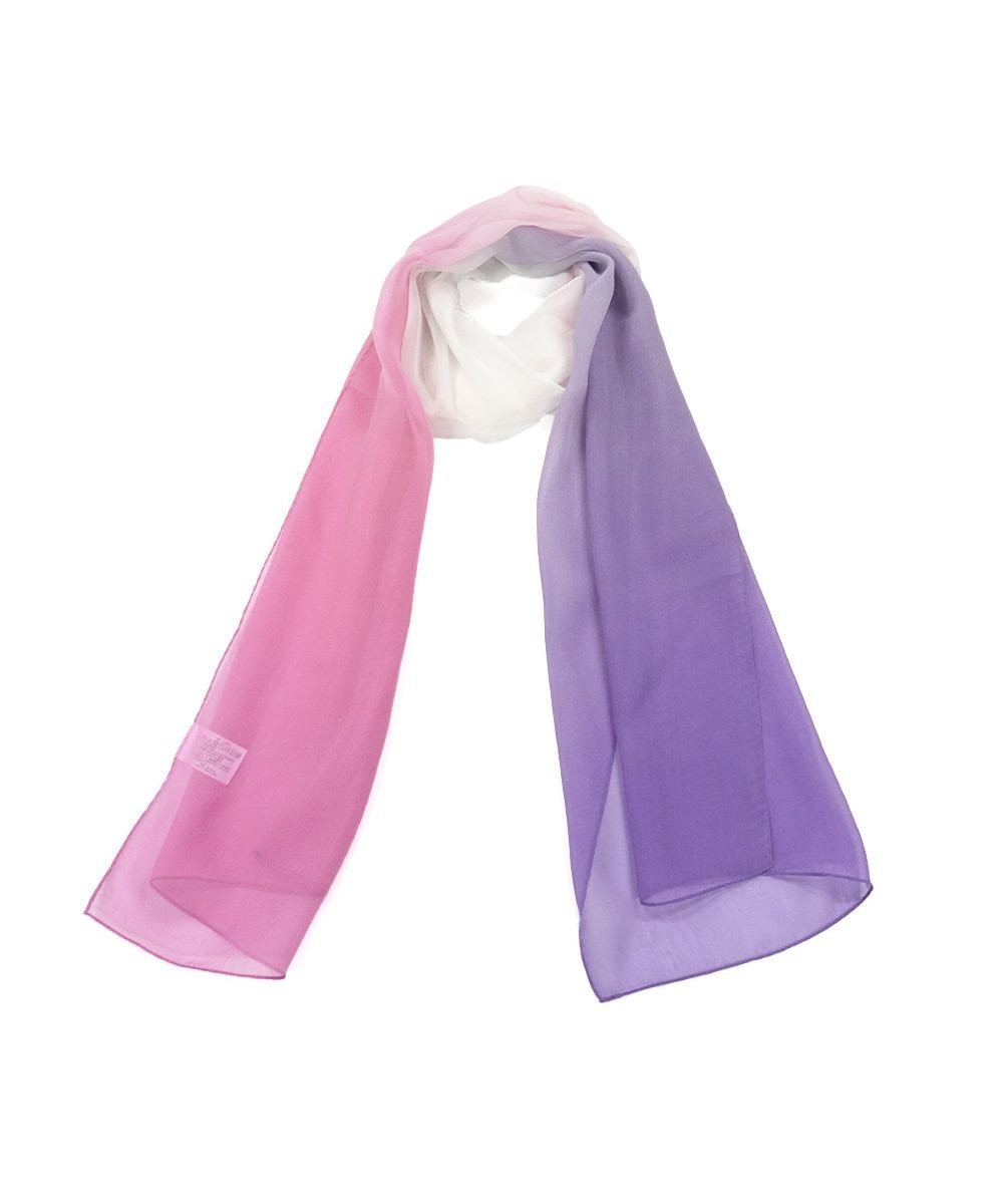 Marca ＜洗えるシルク＞【Marcaオリジナル】オンブレーロング ウォッシャブル シルクローン ロングスカーフ 