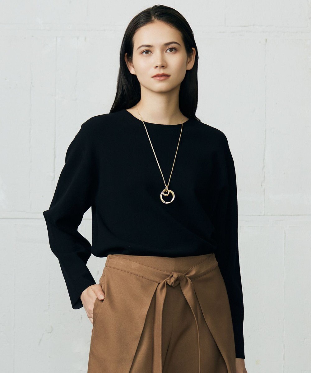 自由区 L 【カタログ掲載】レーヨンストレッチベーシックシルエット ニット 