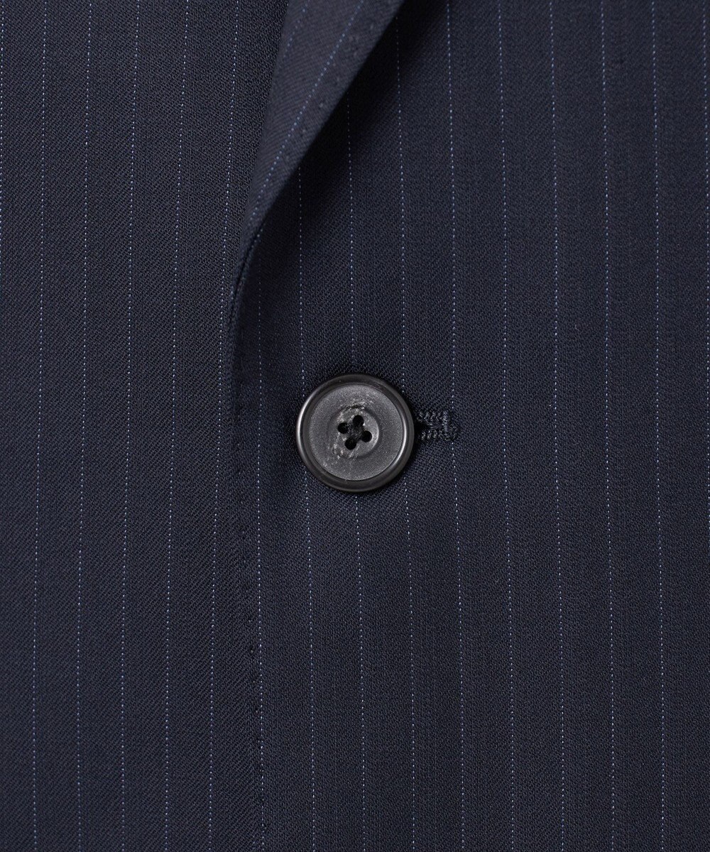 GOTAIRIKU 横に伸びる【TasmaniaWool/タマニアウール】ストレッチ スーツ（ネイビーストライプ） 