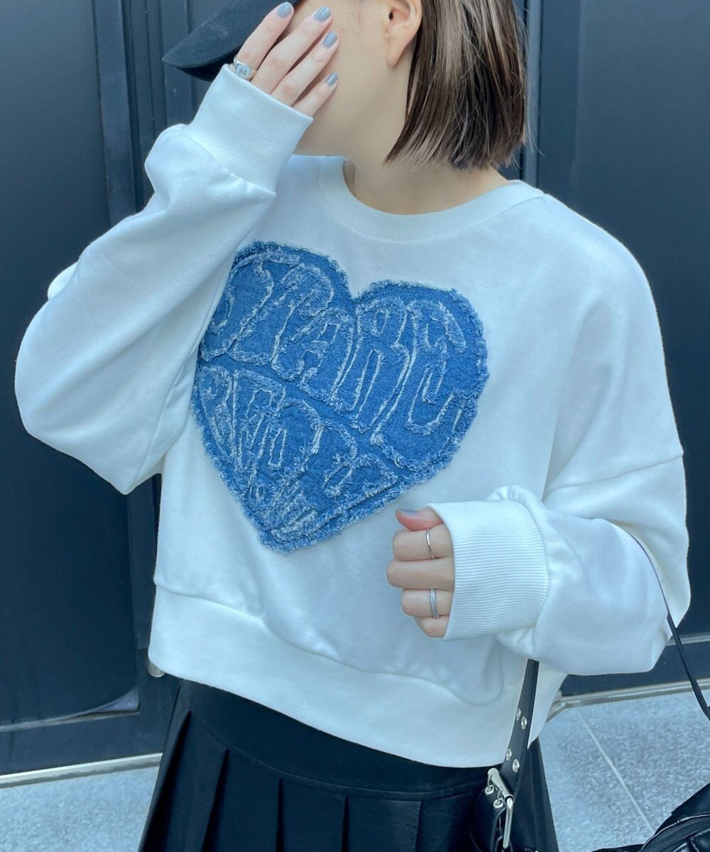 WEGO デニムワッペンプルオーバー 