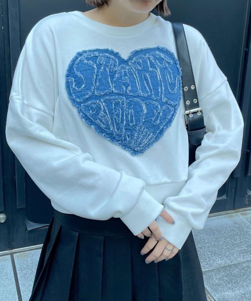 WEGO デニムワッペンプルオーバー 