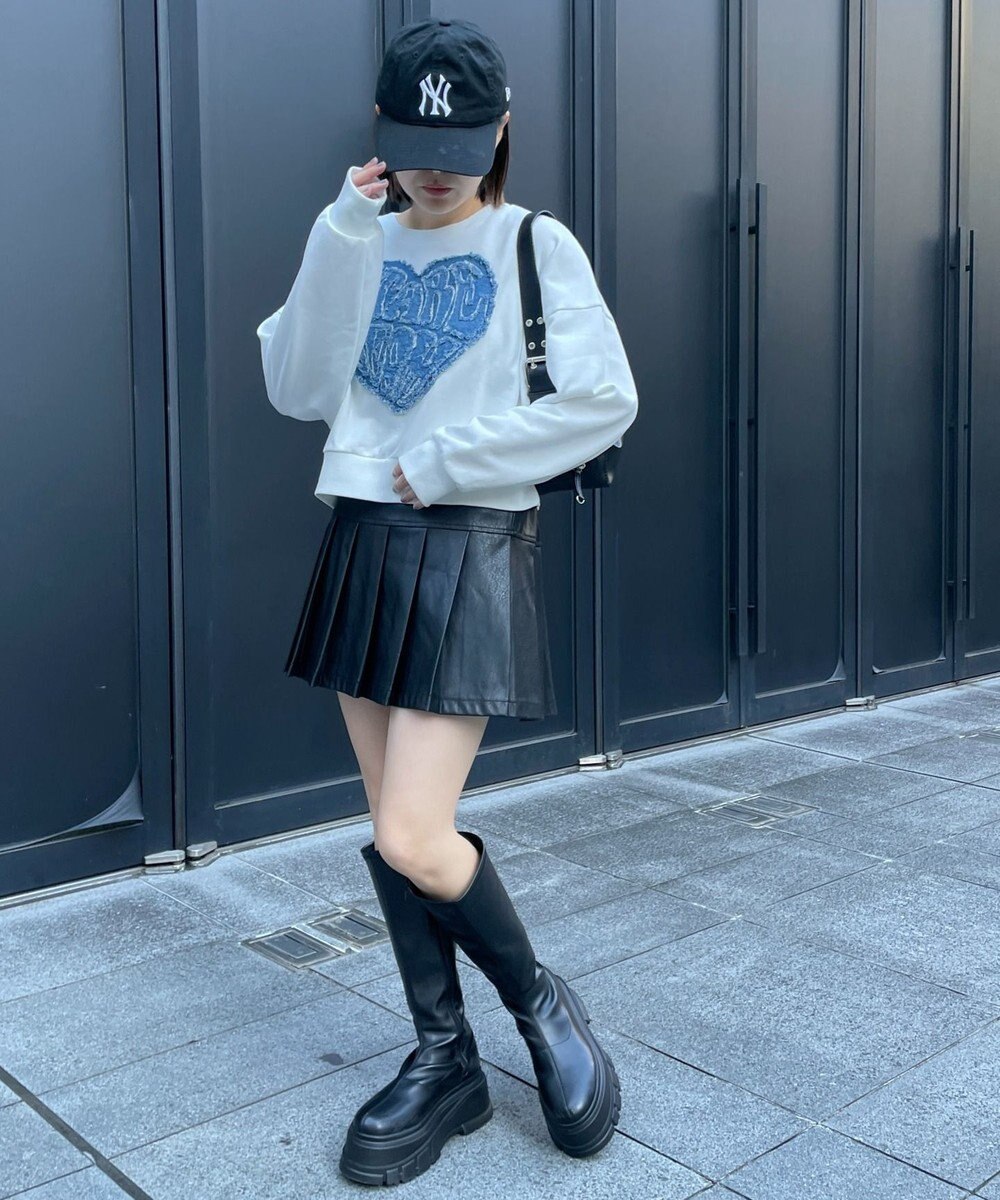 WEGO デニムワッペンプルオーバー 