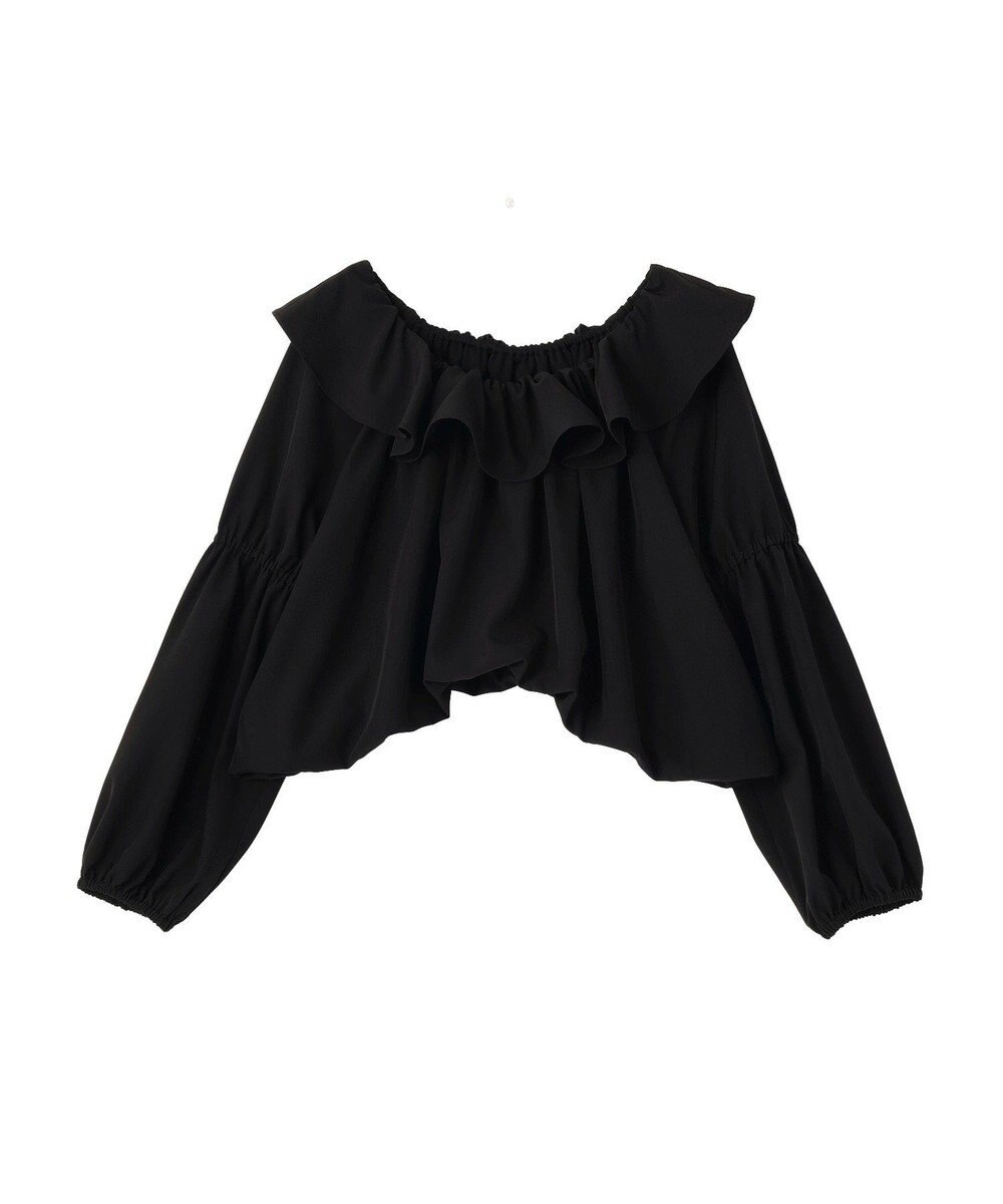 earth music&ecology 2wayオフショルバルーンヘムフリルブラウス 
