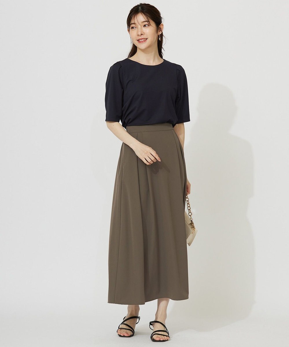 ANY SIS 【接触冷感・UVカット・洗える】ハイストレッチスムースタックスリーブ カットソー 