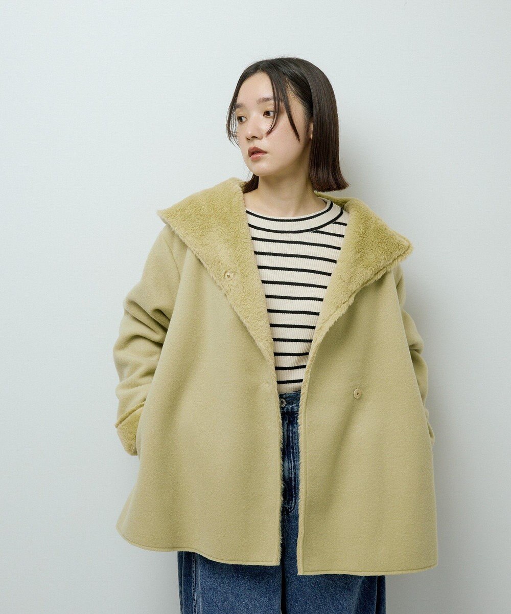 Green Parks ラメライン入りリブニットプルオーバー 