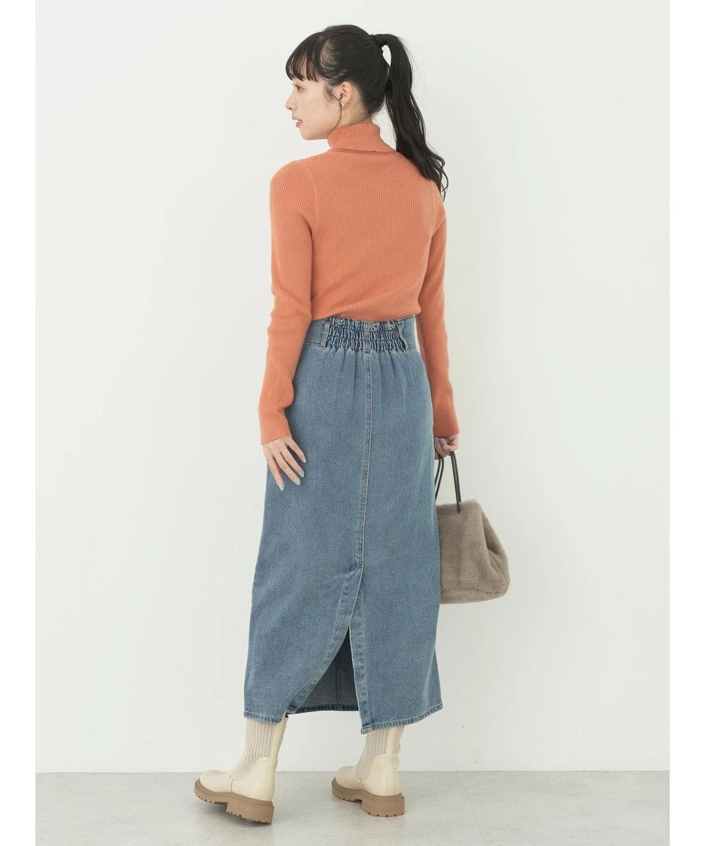 earth music&ecology やわらかタッチリブタートルネックプルオーバー 