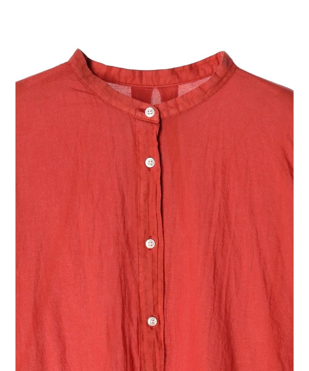 CRAFT STANDARD BOUTIQUE シアーボイルピグメント染めバンドカラーシャツ 