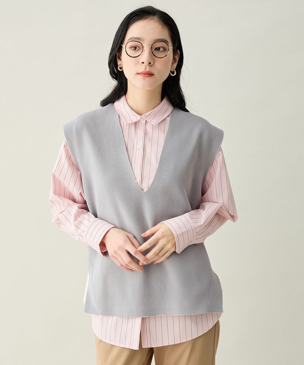 ANY L Vネックニットベスト 