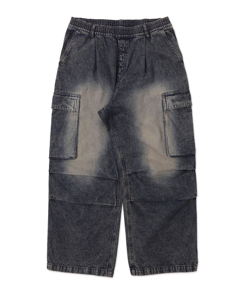 WEGO 【ユニセックス着用ITEM】デニムイージーカーゴパンツ 