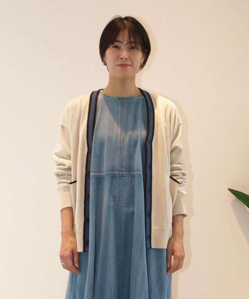 J.PRESS YORK STREET 【UNISEX】ハイゲージライン カーディガン 