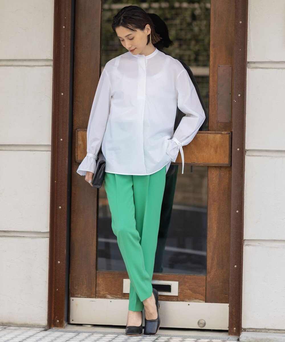 ICB 【洗える】エコナイロンストレッチ プルオーバーブラウス 