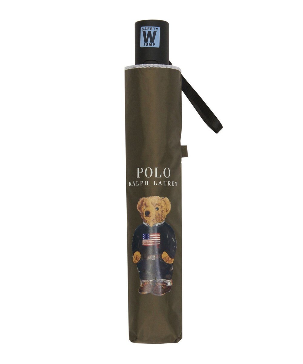 MOONBAT 【自動開閉】POLO RALPH LAUREN 遮光 晴雨兼用 折りたたみ日傘 無地 ポロベア 