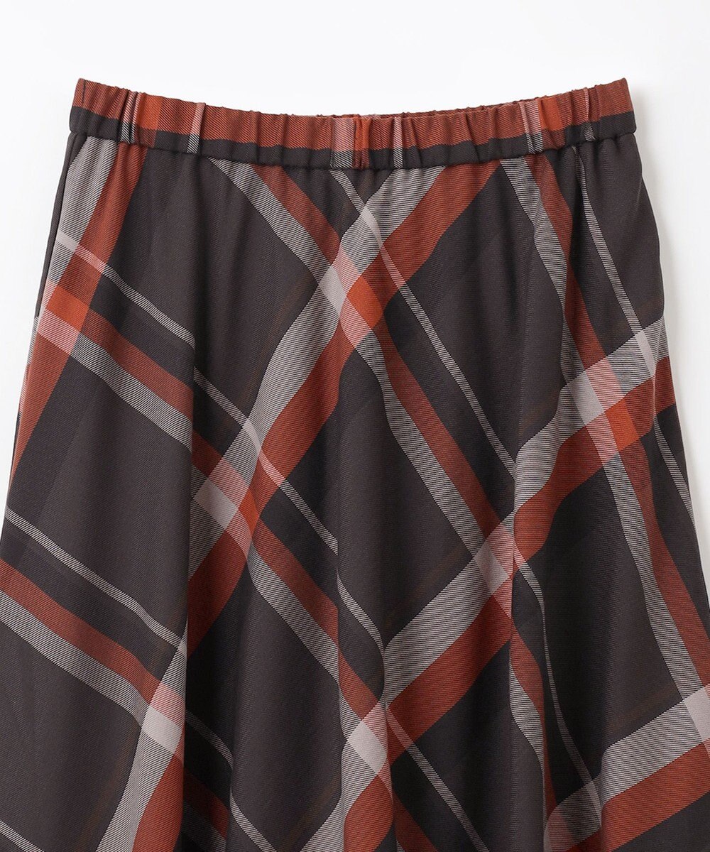 ANY L 【親子連動/洗濯機可能/ウエストゴム】チェックフレアスカート 