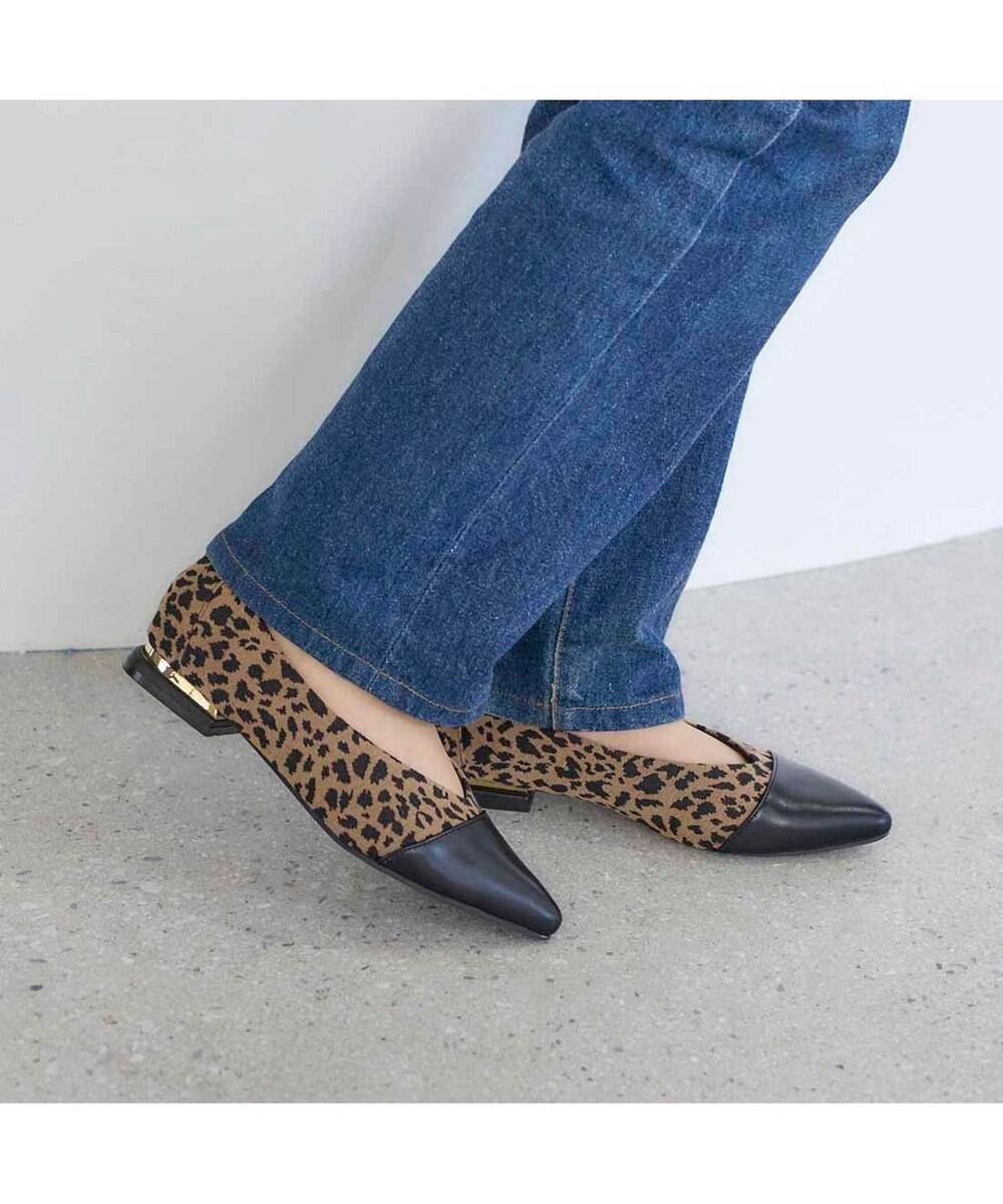 MODE ET JACOMO <noyau>ポインテッドトゥコンビデザインパンプス 