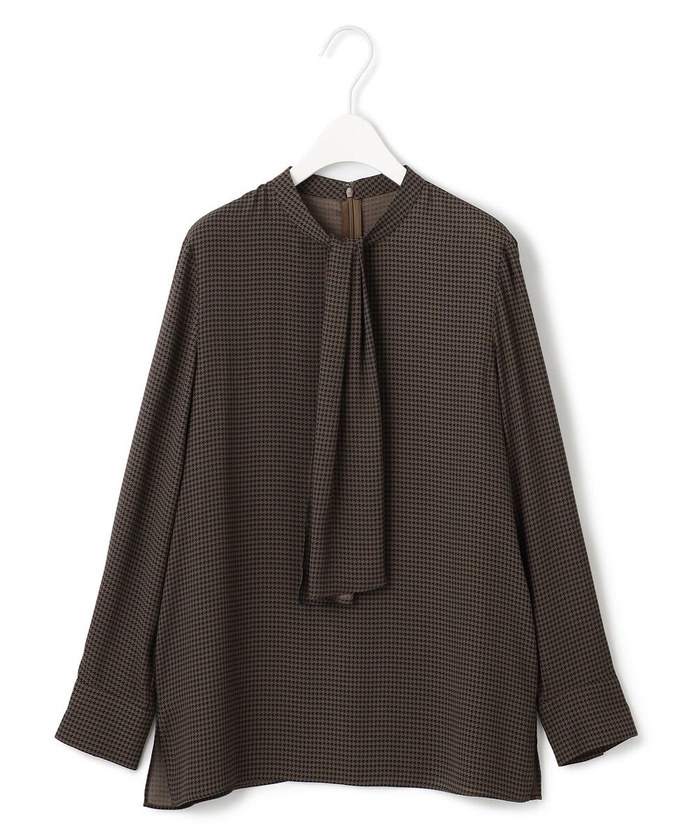 ICB 【接触冷感・UVケア・速乾・洗える】BackSatinAmunzen スカーフタイブラウス 