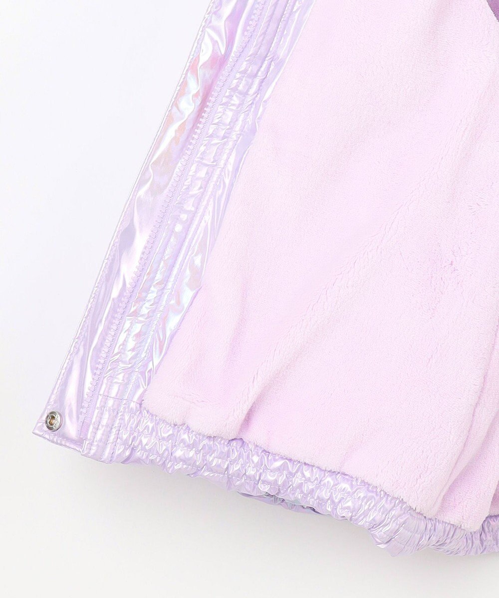 ANY KIDS パール調×フリースボア中綿コート 