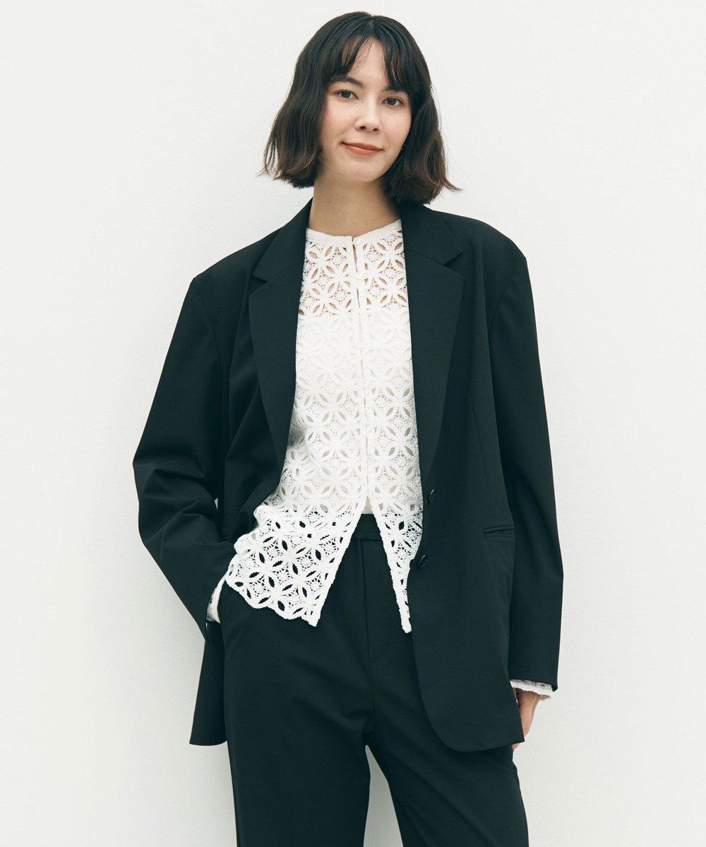 UNFILO 【前後着用可能】ラッセルレース 2WAYプルオーバー 