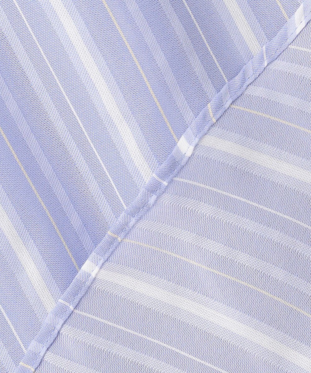 J.PRESS LADIES L 【洗える】SHEERストライプ ペプラム シャツ ブラウス 