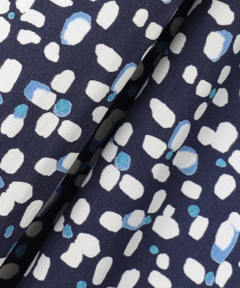 自由区 L 【カタログ掲載・セットアップ対応・洗える】ジオメトリックフラワードットプリント スカート 