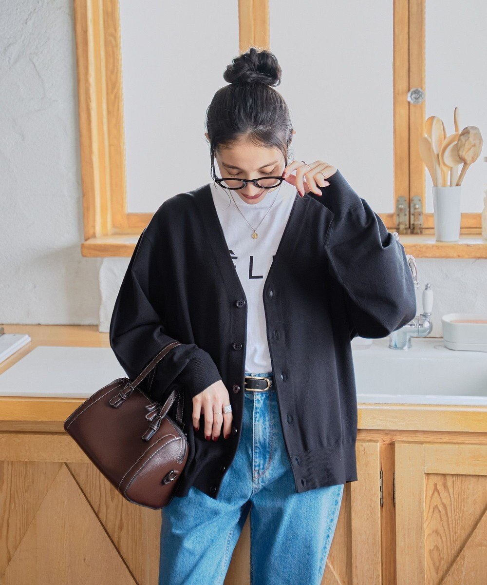 WEGO 【ユニセックス着用ITEM/MLサイズ展開】ドロップショルダーカーディガン 