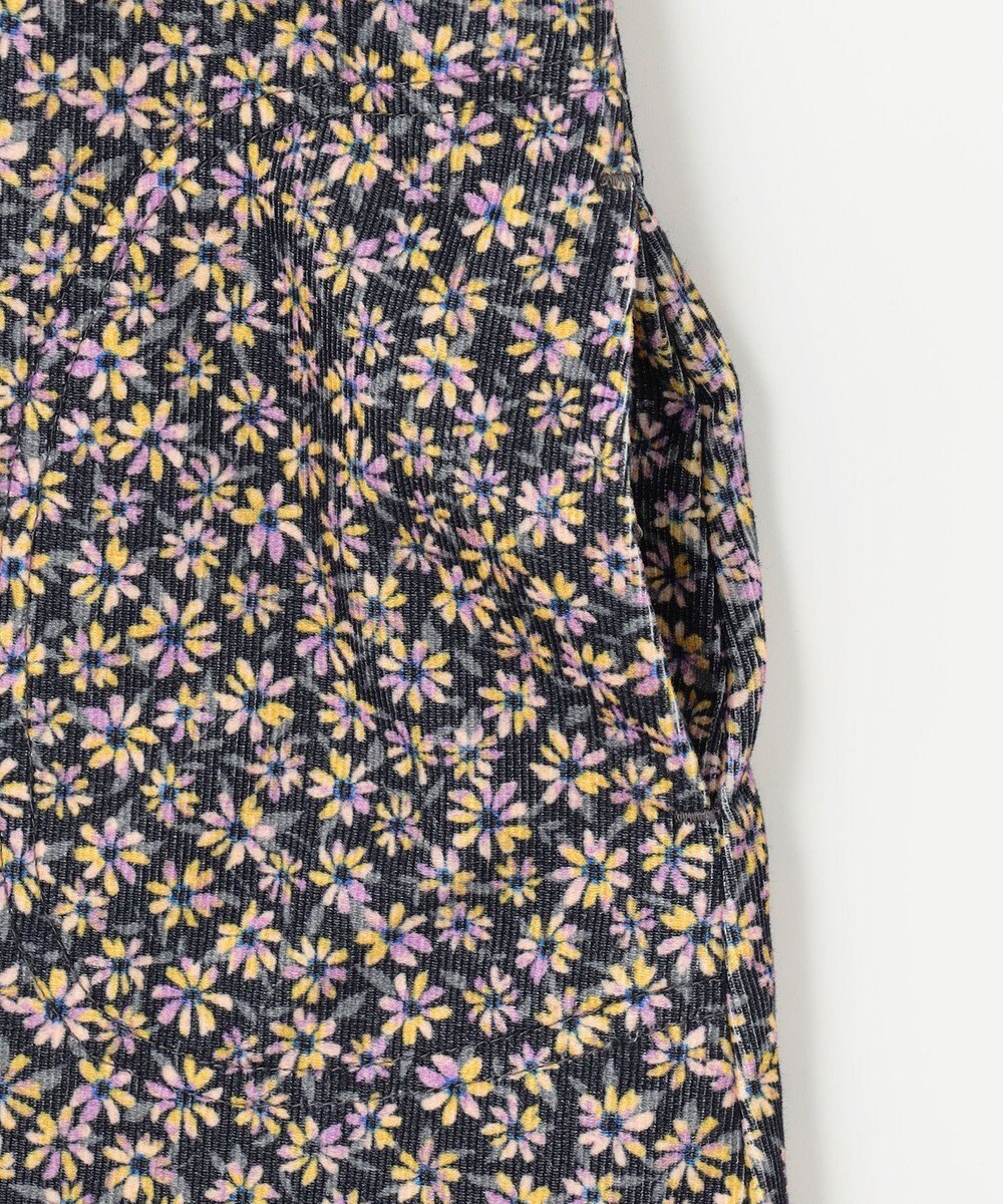 組曲 KIDS 【150-160㎝】モノトーンフラワーコーデュロイ ワンピース 