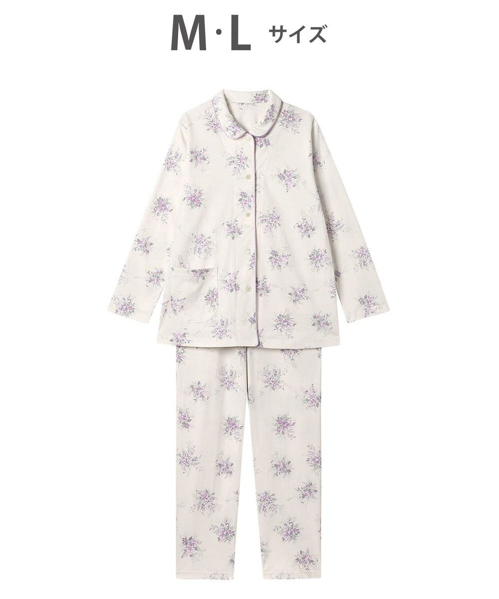 WACOAL リラックス＆スリープ  長袖 長ズボン パジャマ 綿100%(本体) WDX540 /ワコール 