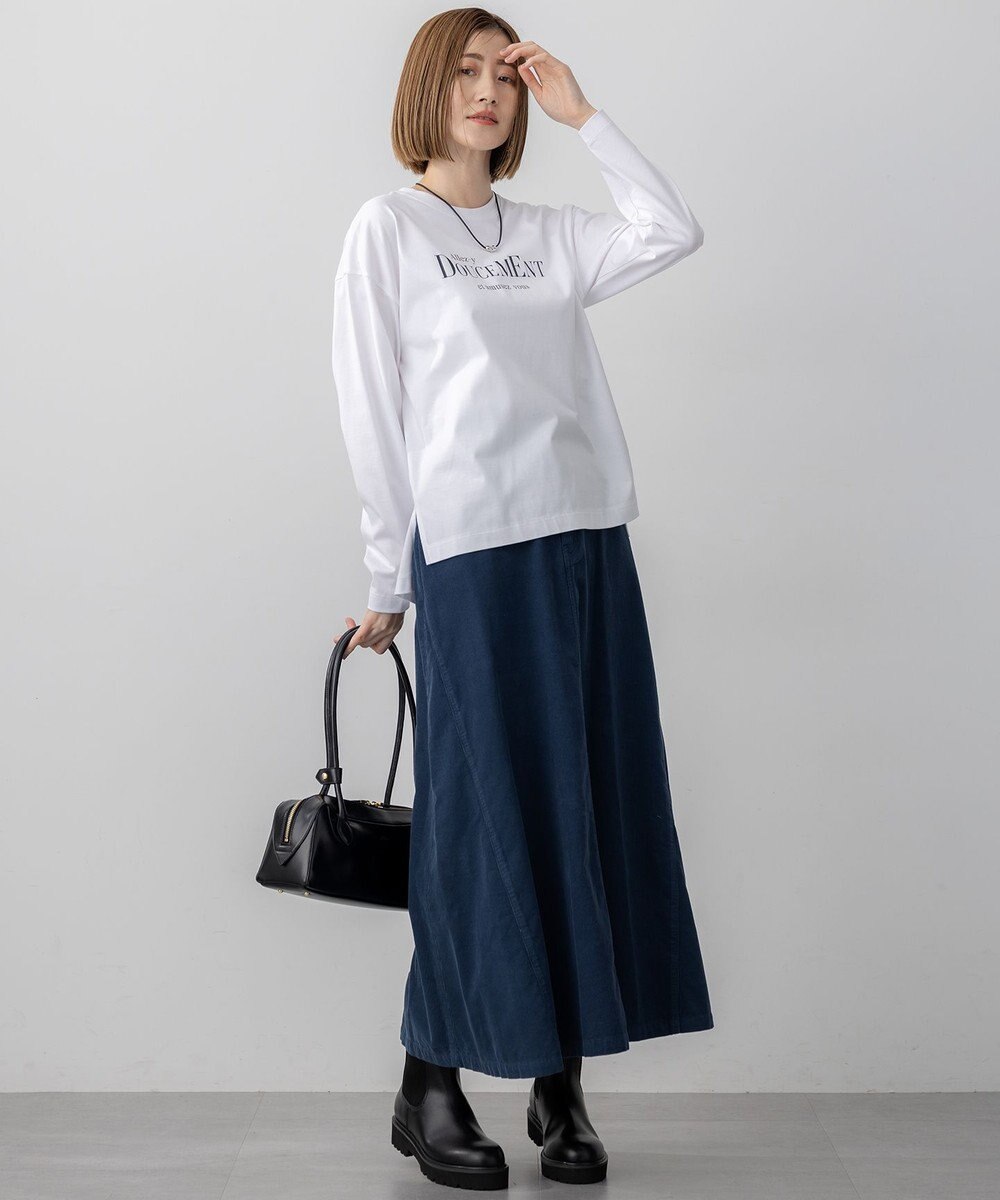 23区 【Oggi11月号掲載/洗える】コットン コーデュロイ スカート 