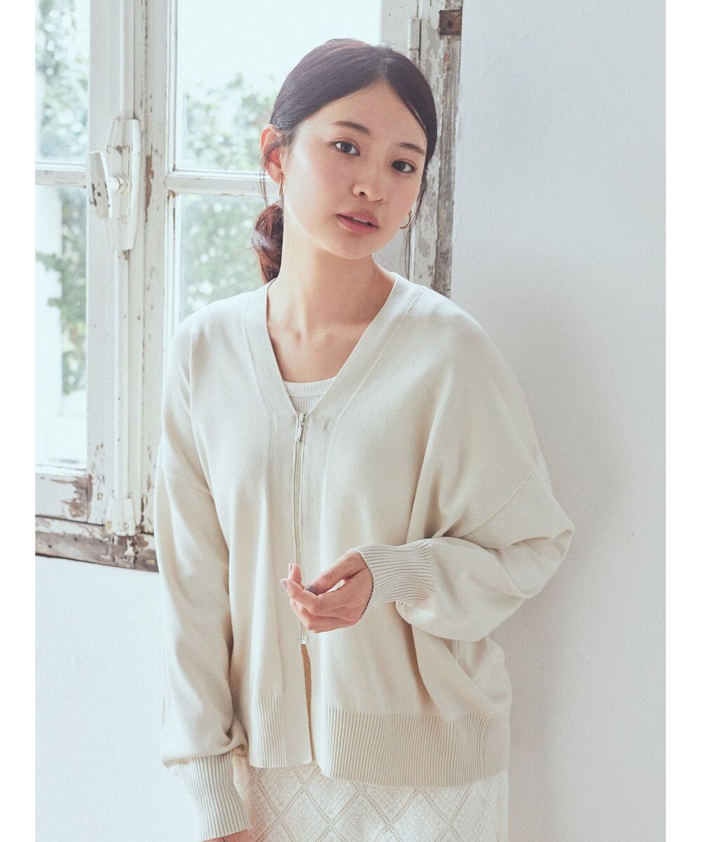 earth music&ecology ＶネックＺＩＰカーディガン 