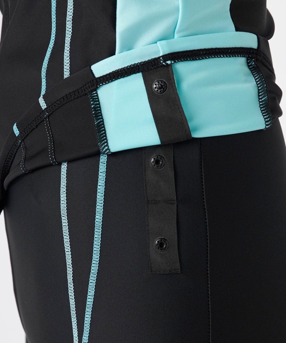 OP／FILA 半袖フルジップフィットネス水着 