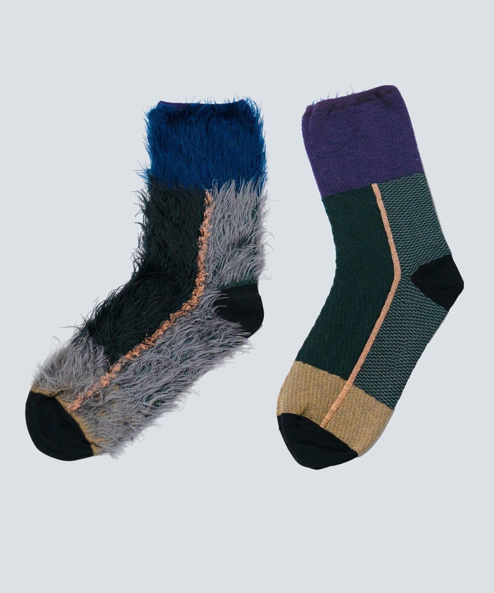 COQ HAPPY PENGUIN リバーシブルファーソックス 