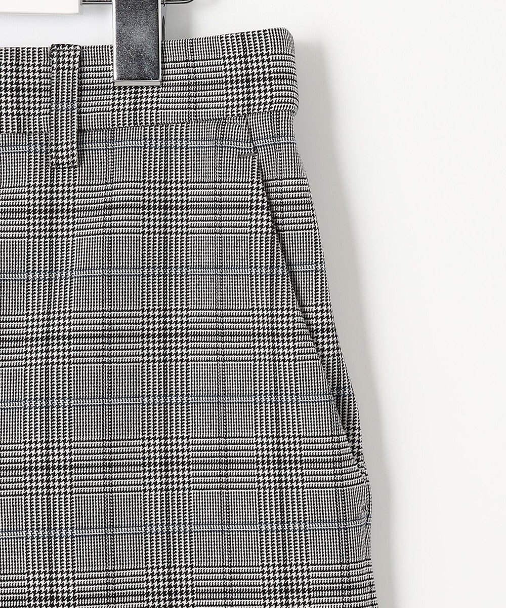 自由区 【裏起毛/撥水加工】TRギャバ グレンチェック テーパードパンツ 