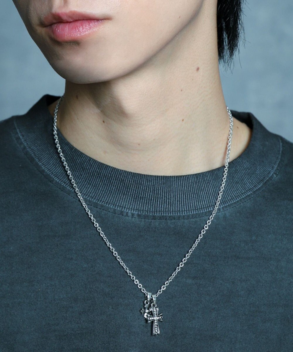 WEGO Mラインストーンモチーフネックレス 