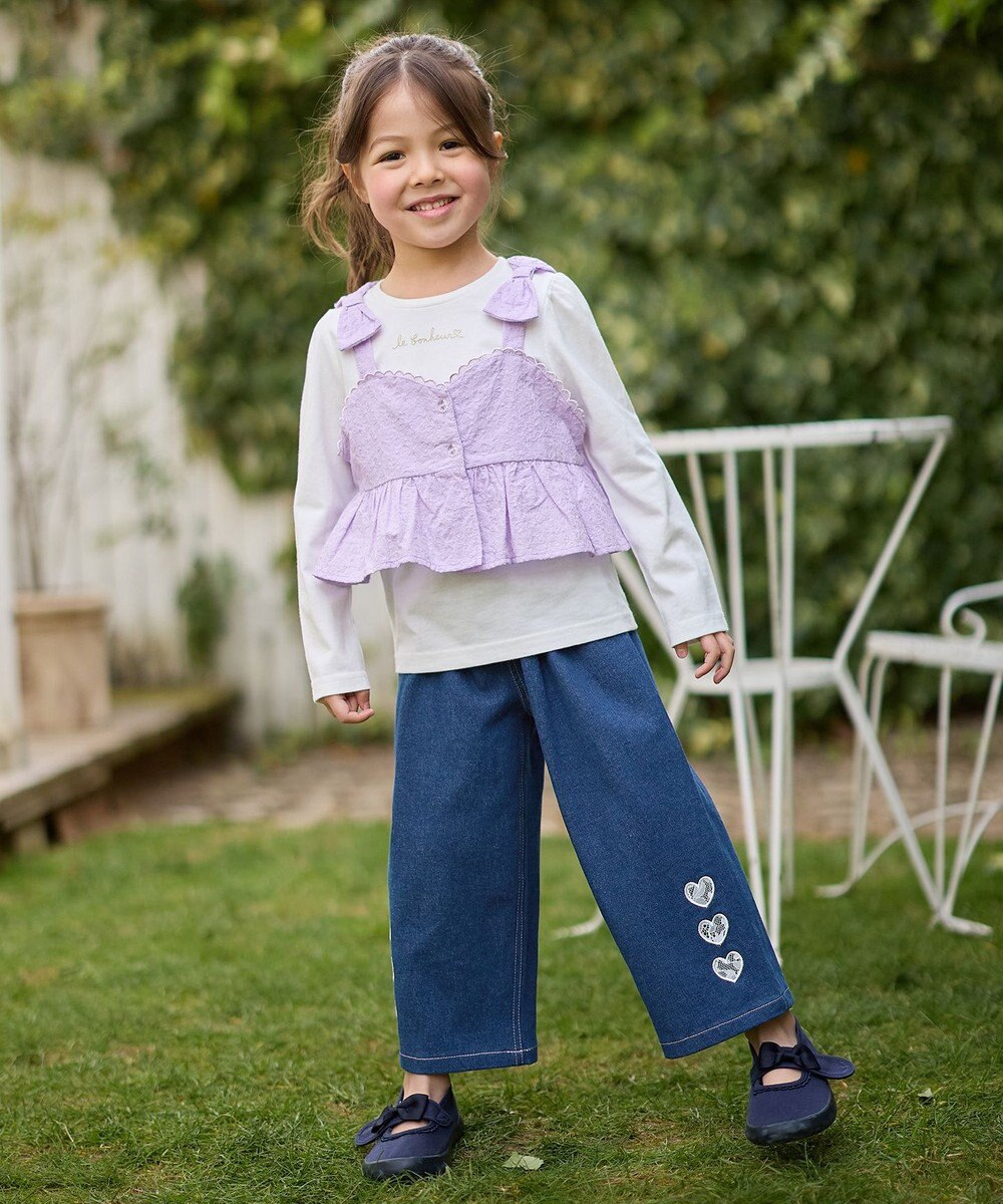 ANY KIDS キャミソール付き 長袖Tシャツ 