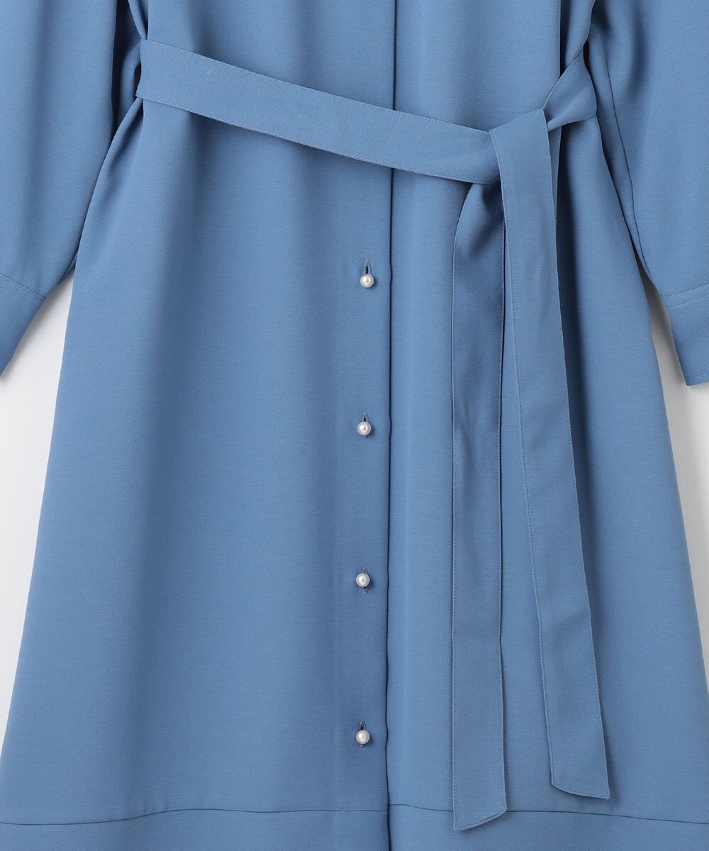 組曲 【サッシュベルト付き】パールボタンシャツワンピース 