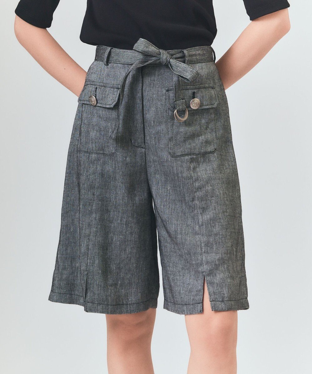 GRACE CONTINENTAL リネンデニムライクパンツ 