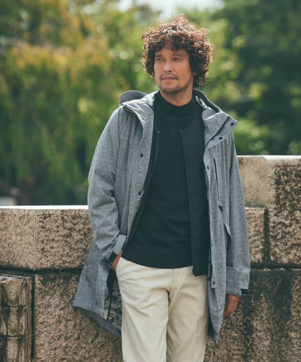 JOSEPH ABBOUD MOUNTAIN 【UNISEX】ホットピアスラブジャガードカモ コート 