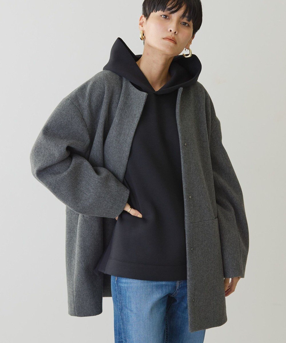 AMERICAN HOLIC リサイクル中空糸ノーカラーコート 